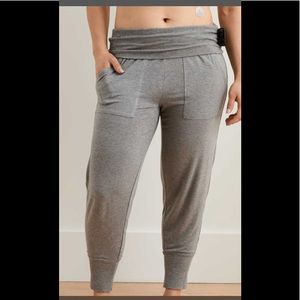 Aerie grey ribbed fold over jogger sz xl